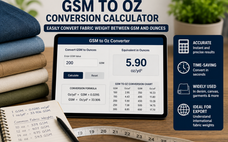 GSM to Oz Conversion Calculator: Complete Guide for Textile Professionals