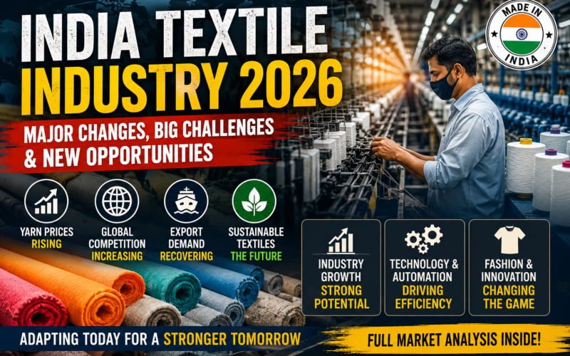 India Textile Industry Growth 2026: Export Boom, Sustainable Fabrics & Digital Manufacturing Revolution