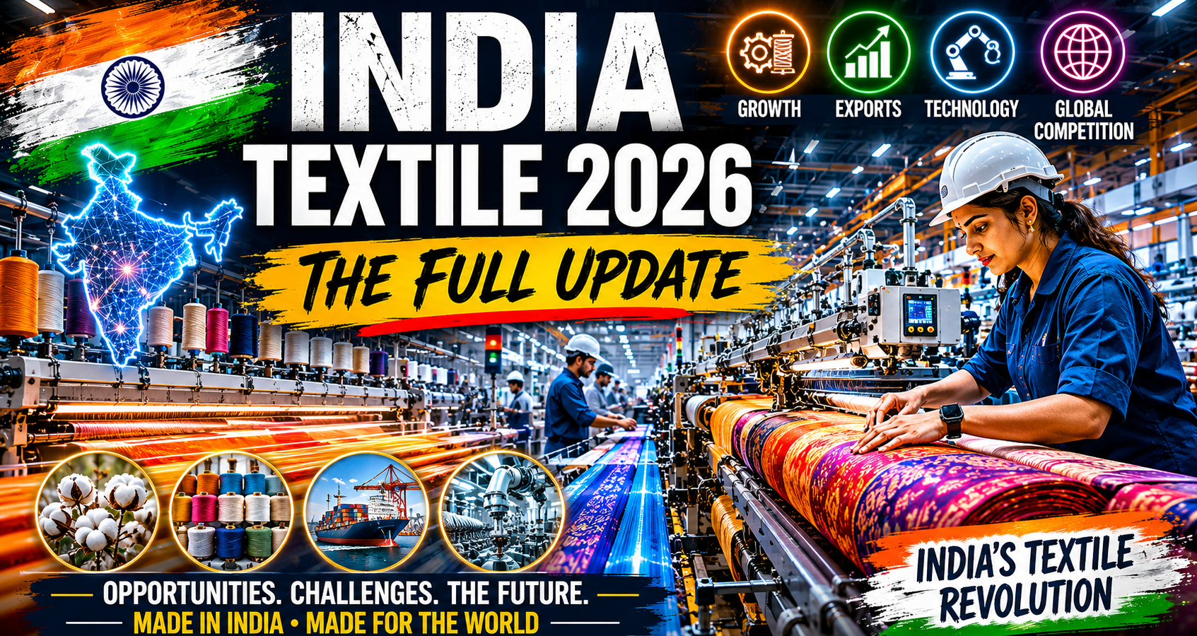 India Textile Industry 2026: PLI Scheme Boost, US Tariff Relief, Export Surge, and the Sustainable Fabric Revolution Reshaping the Sector