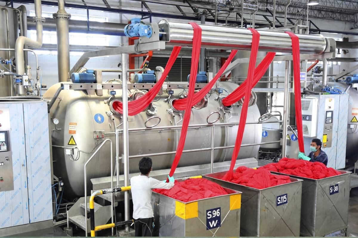 Modern dyeing and finishing machines