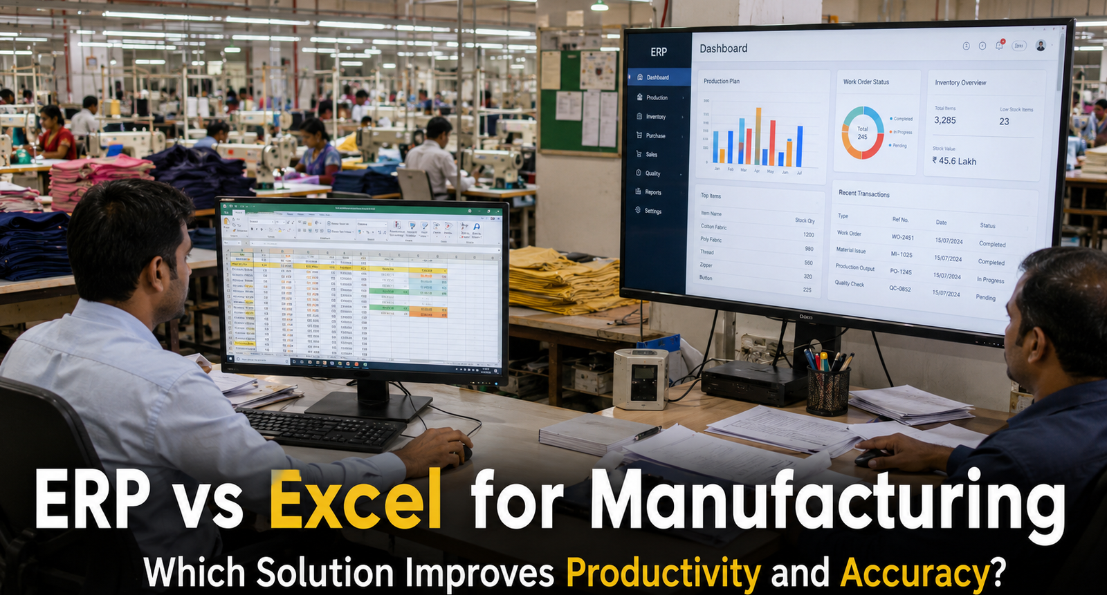 ERP vs Excel for Manufacturing: Which Is Best for You?