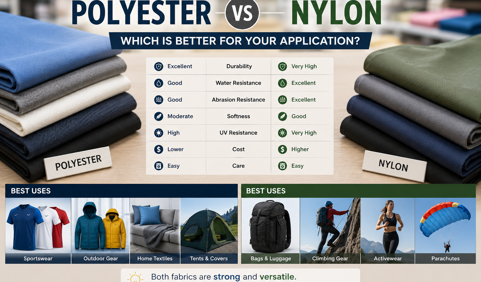 Polyester vs Nylon Fabric: Which Is Better for Your Application?