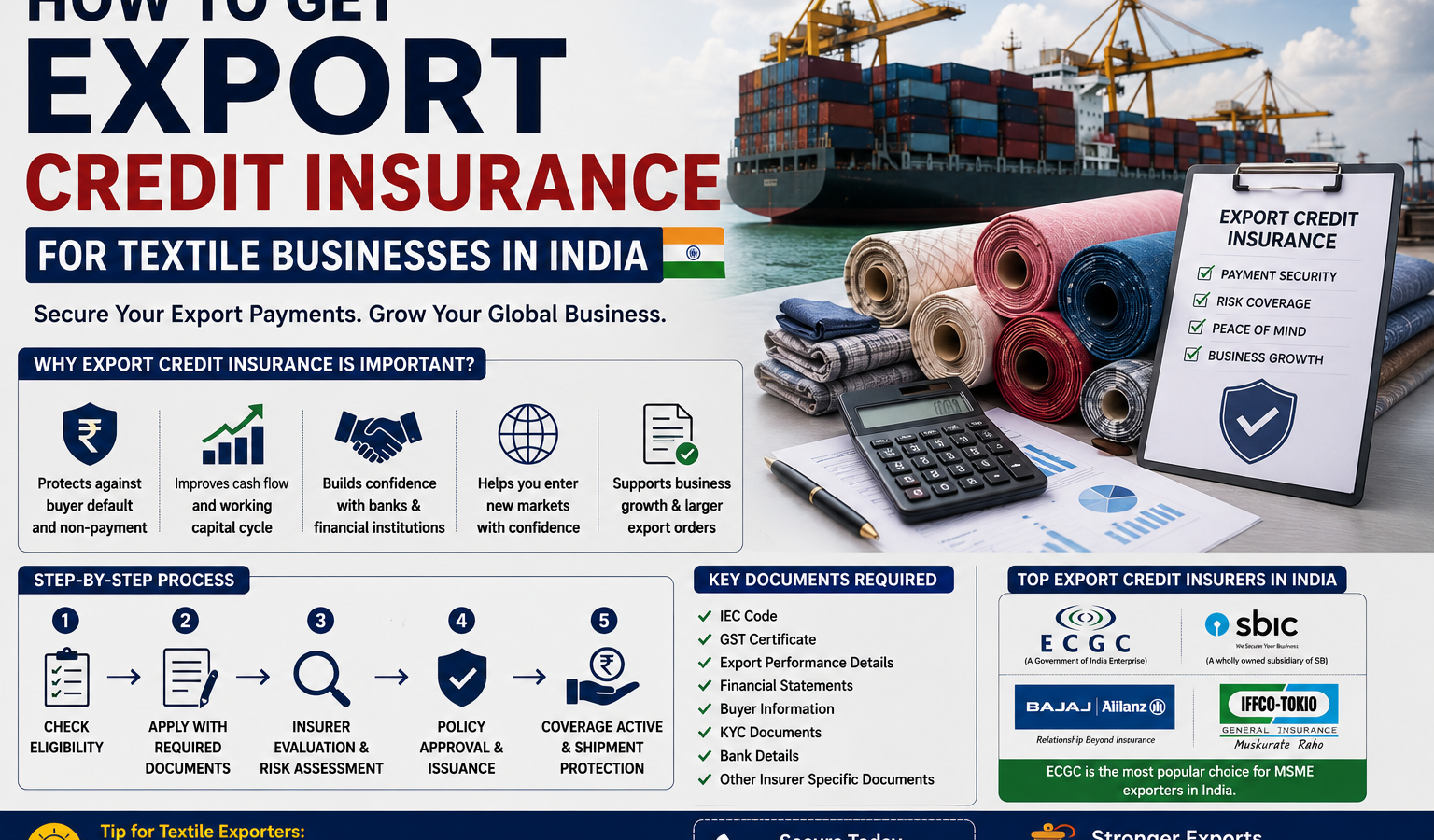 How to Get Export Credit Insurance for Textile Businesses in India