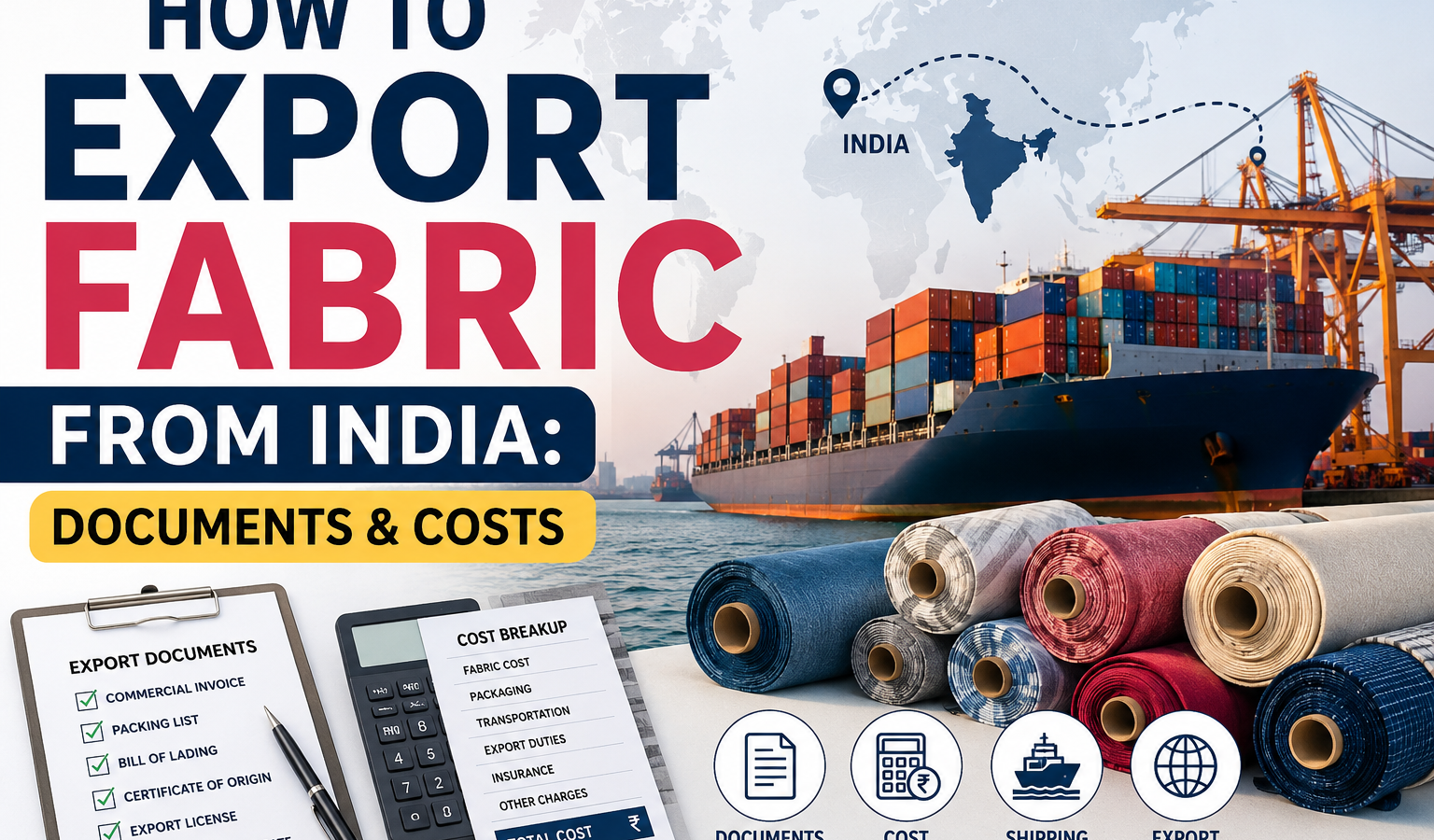 How to Export Fabric from India: Documents & Costs