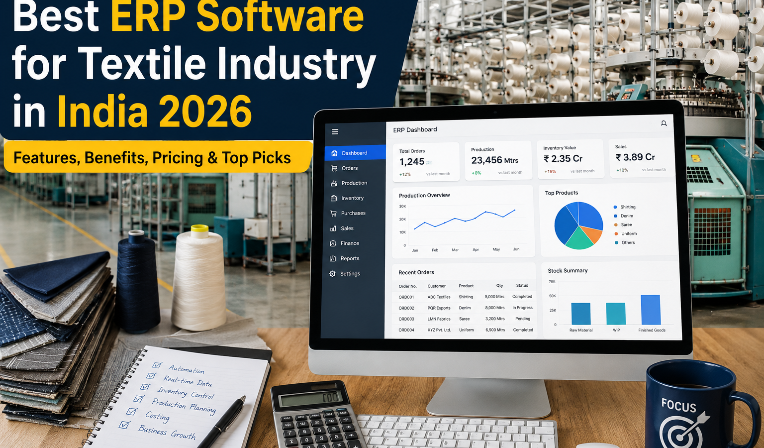 Best ERP Software for Textile Industry in India 2026