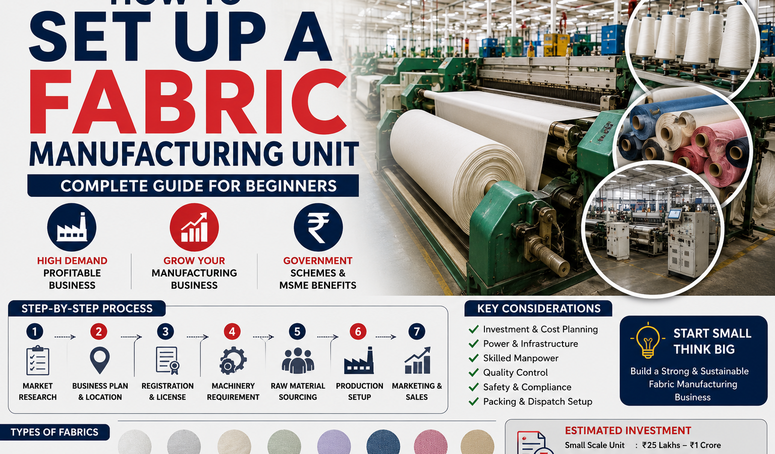 How to Set Up a Fabric Manufacturing Unit